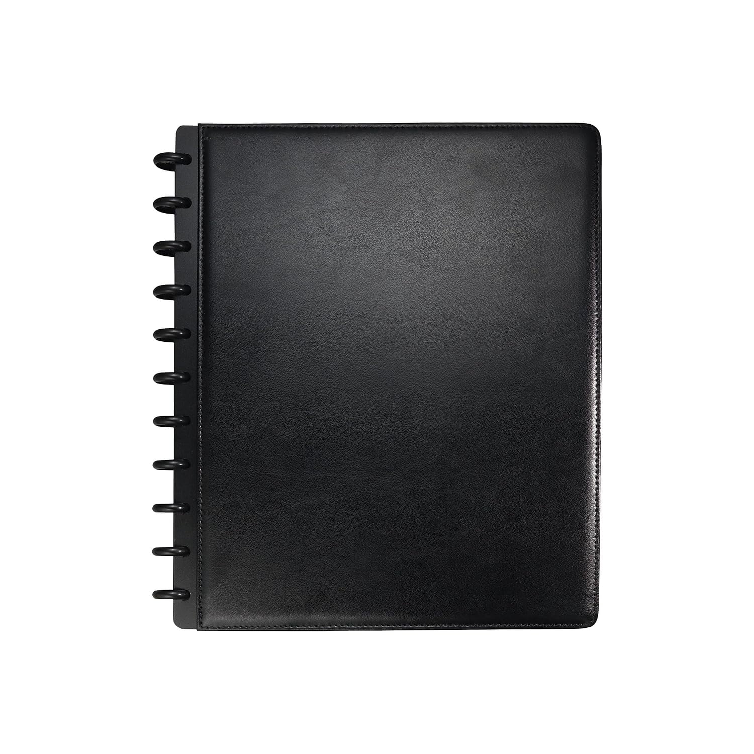 Arc Customizable Leather Notebook System, 8.5 x 11 Letter Size, Professional Refillable Journal with Premium Paper, Business Card Slots, Black