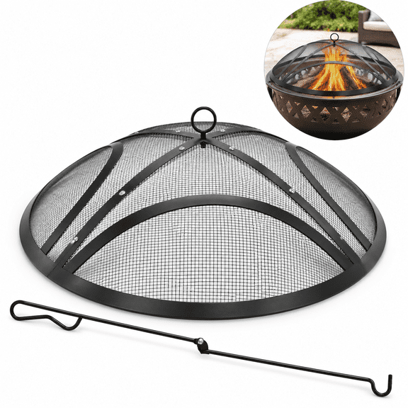 Arc Fire Pit Spark Screen 30 Inch With Handle &