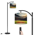 thumbnail image 1 of Arc Floor Lamp with Adjustable Lampshade Baseball Field Stadium Sport Games Crowded Bright Sky Standing Lamp 3 Color Temperatures Dimmable Tall Pole Lamp with Foot Switch for Bedroom, 1 of 8
