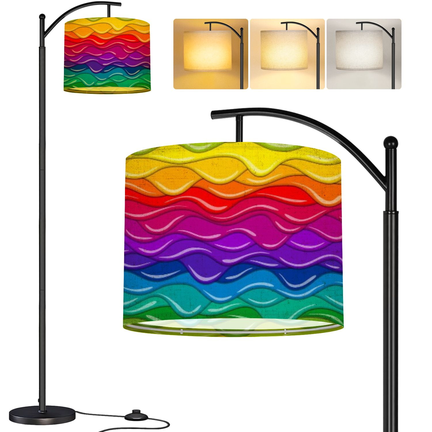 Arc Floor Lamp Bright rainbow glaze seamless Texture for fabric ...