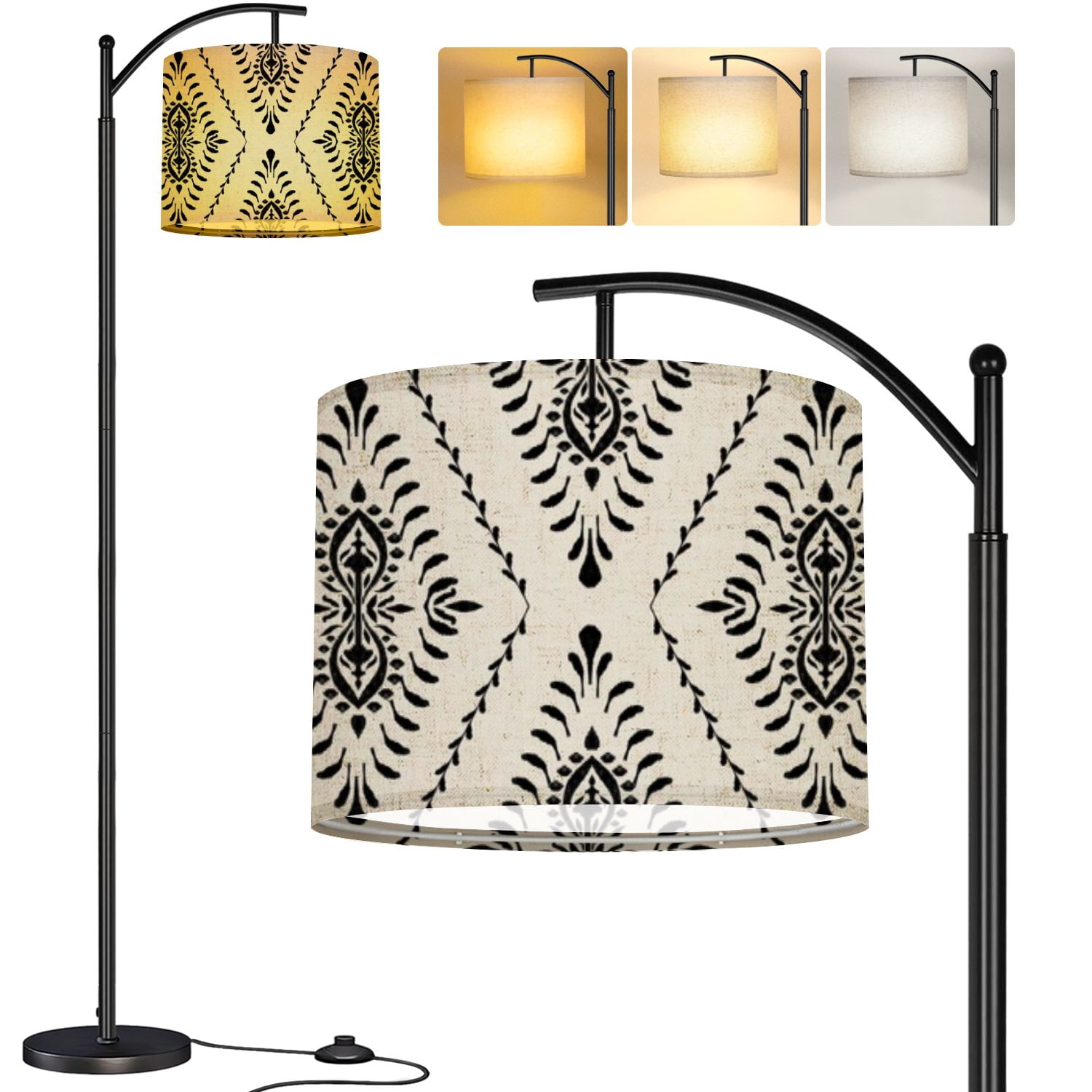 Arc Floor Lamp Damask seamless pattern damask Ikat floral seamless ...