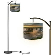 Arc Floor Lamp with Remote, Dimmable Bulb, Art Deco Arched Floor lamp The Iguazu Falls Argentine side Photographed from Modern Standing Lamps with for Living Room, Bedroom, Office