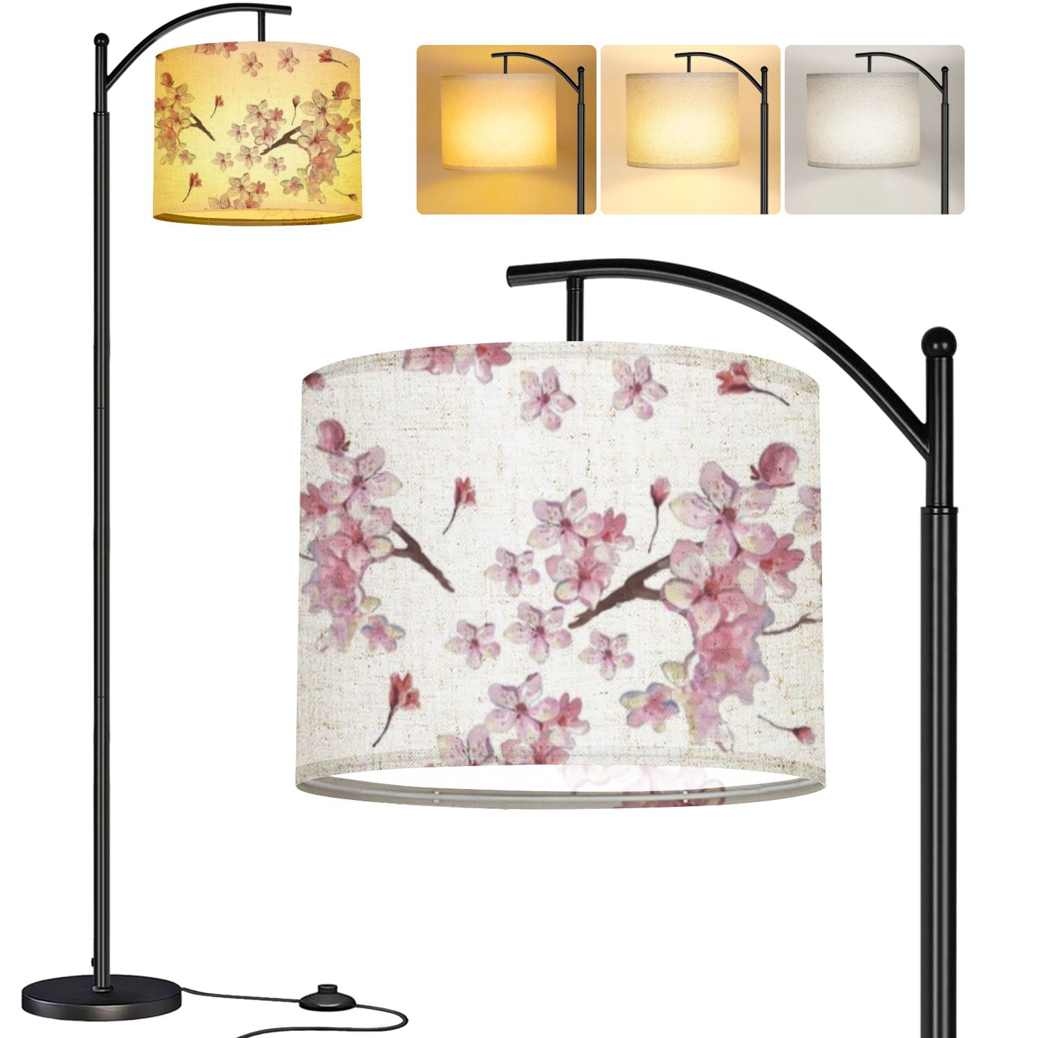 Arc Floor Lamp Seamless pattern cherry blossom flowers Design for ...