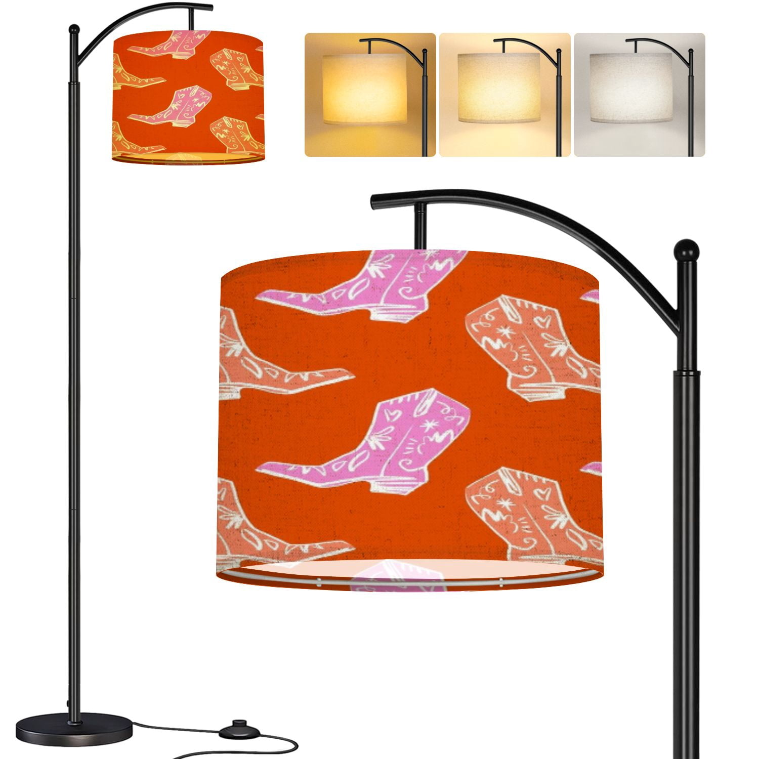 Arc Floor Lamp Set bohemian groovy postmodern funky cowgirl patterned ...