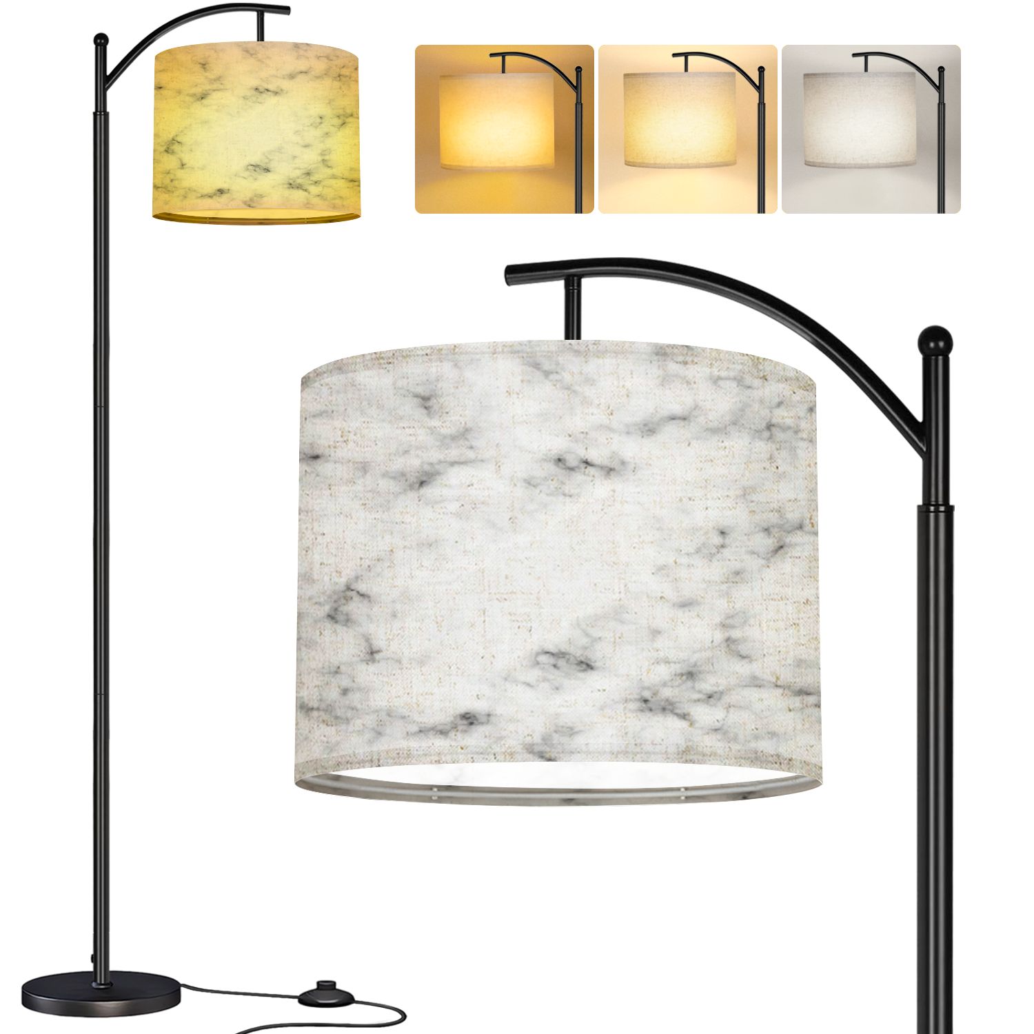 Arc Floor Lamp marble texture seamless black white marbling surface ...