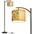 thumbnail image 1 of Arc Floor Lamps Artistic set seamless patterns abstract flowers oranges Modern Modern LED Adjustable Lampshade Standing Light for Living Room Reading Bedroom Office, 1 of 5