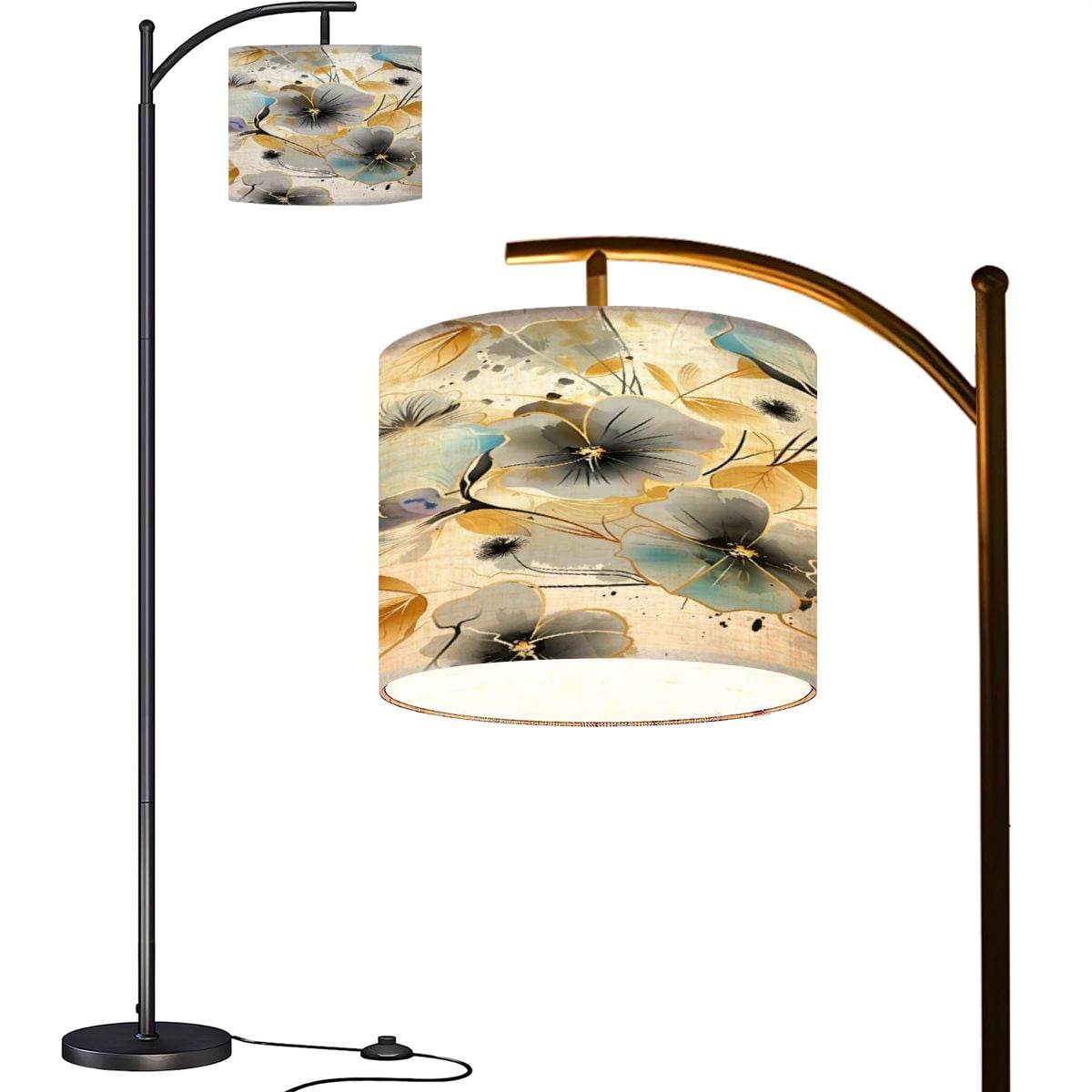 Arc Floor Lamps Pansies Watercolor beautiful blossom pansy flowers ...