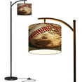 thumbnail image 1 of Arc Floor Lamps Photorealistic Baseball Artwork Battered Ball Shadows Modern LED Adjustable Lampshade Standing Light for Living Room Reading Bedroom Office, 1 of 5