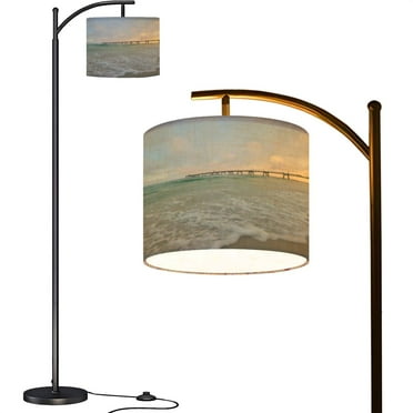 Arc Floor Lamps Sunset Modern LED Adjustable Lampshade Standing Light for Living Room Reading Bedroom Office
