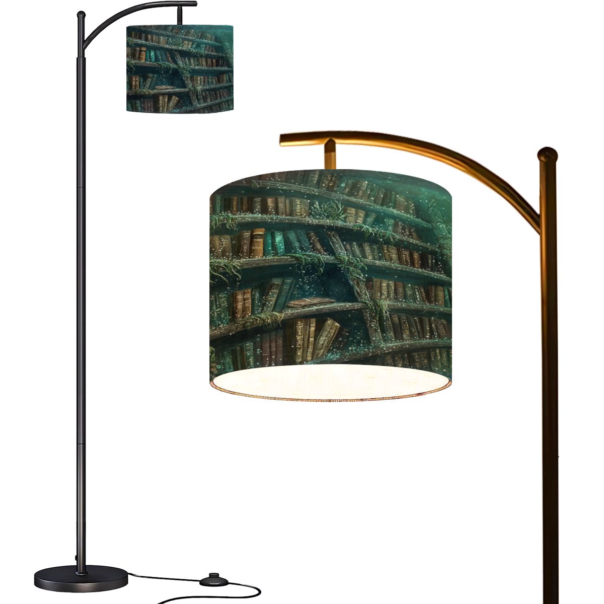 Arc Floor Lamps Underwater Themed Bookshelf Sunken Shipwreck Shelves ...