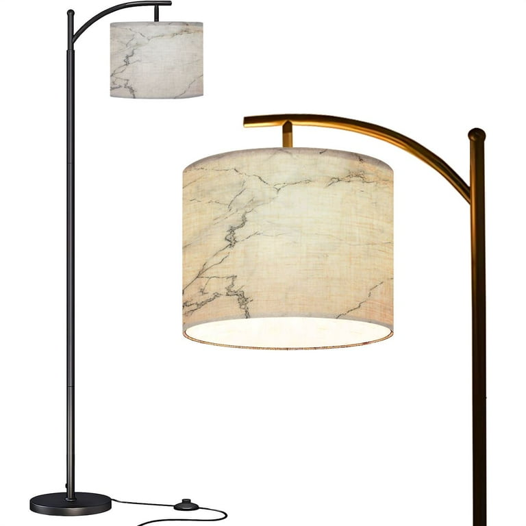 Arc Floor Lamps | White grey marble texture