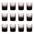 thumbnail image 1 of Arc Gradient Frosted Votive Candle Holders 3 oz. Set of 12, Bulk Pack - Cylindrical With Thick Base, Perfect as Wedding, Annivesary and Party Favors - Gradient Black, 1 of 5