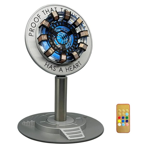 Arc Reactor Light, Rechargeable Lamp, Multi-Color Cute Table Decor, Gift for Him, Iron Tony Has A Heart(Touch/).