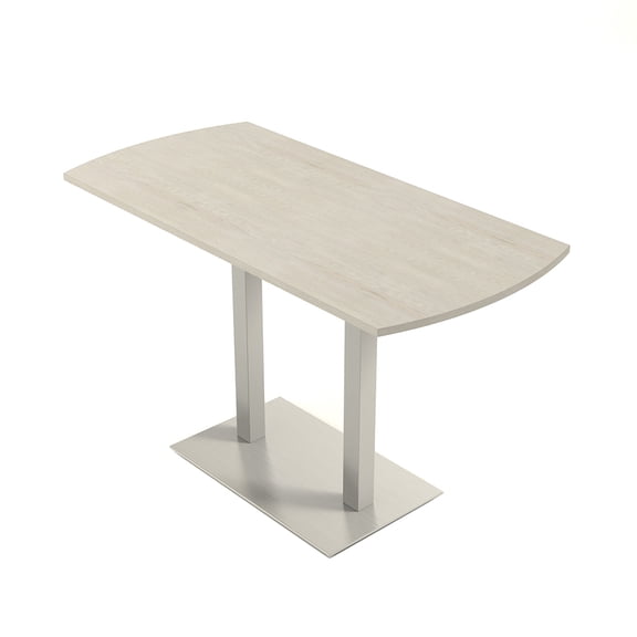 Arc Rectangle Bistro Height Meeting Table Double Metal Base 34x70 Bar Table