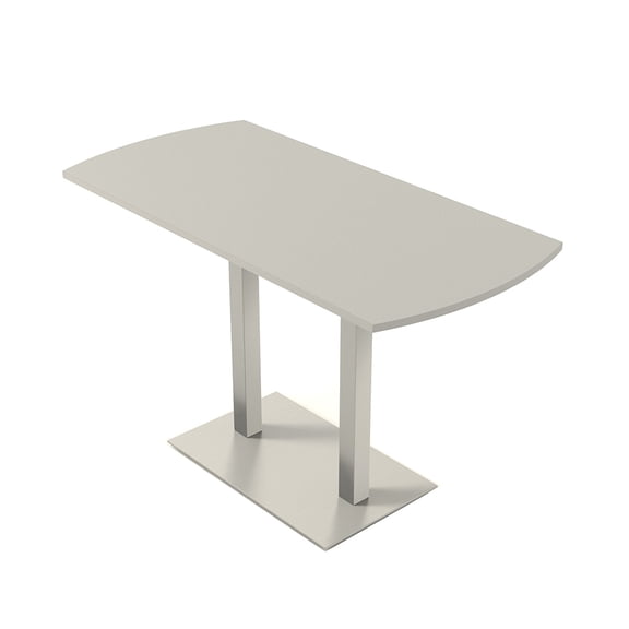 Arc Rectangle Bistro Height Meeting Table Double Metal Base 34x70 Bar Table
