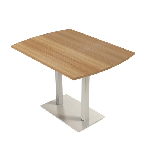 Arc Rectangle Bistro Height Meeting Table Double Metal Base 46x72 Bar Table
