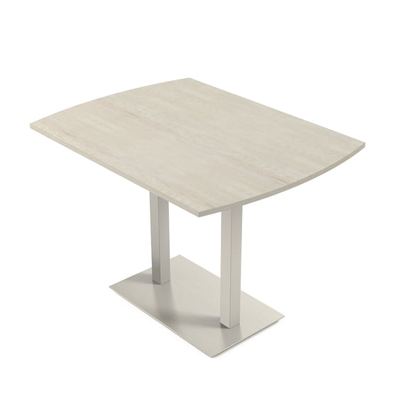 Arc Rectangle Bistro Height Meeting Table Double Metal Base 46x72 Bar Table