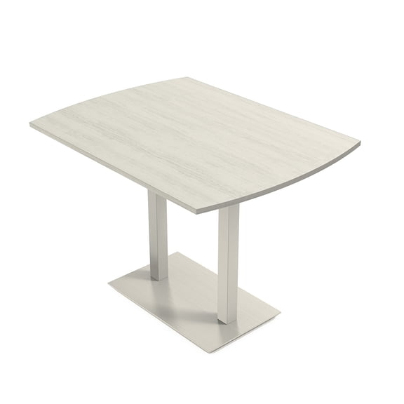 Arc Rectangle Bistro Height Meeting Table Double Metal Base 46x72 Bar Table