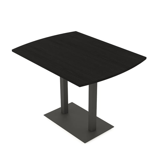 Arc Rectangle Bistro Height Meeting Table Double Metal Base 46x72 Bar Table