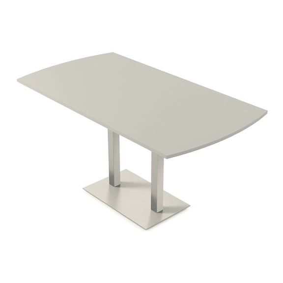 Arc Rectangle Bistro Height Meeting Table Double Metal Base 46x84 Bar Table