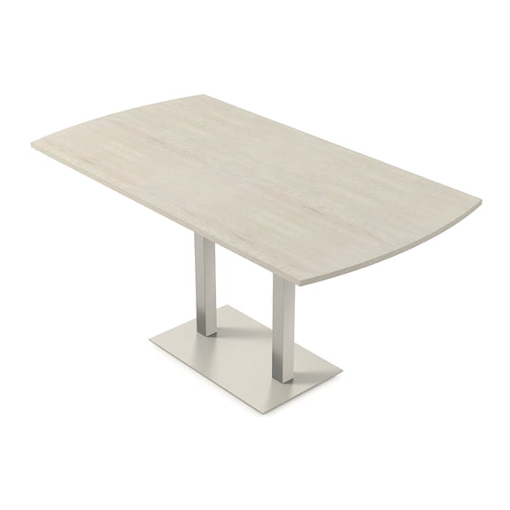 Arc Rectangle Bistro Height Meeting Table Double Metal Base 46x84 Bar Table