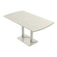 thumbnail image 1 of Arc Rectangle Bistro Height Meeting Table Double Metal Base 46x84 Bar Table, 1 of 6