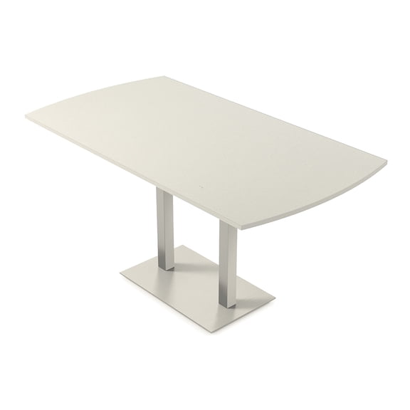 Arc Rectangle Bistro Height Meeting Table Double Metal Base 46x84 Bar Table