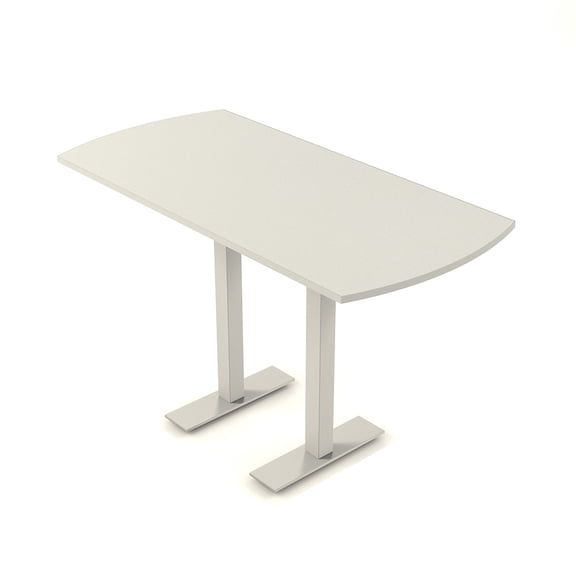 Arc Rectangle Bistro Height Meeting Table T-Shaped Metal Base 34x70 Bar Table