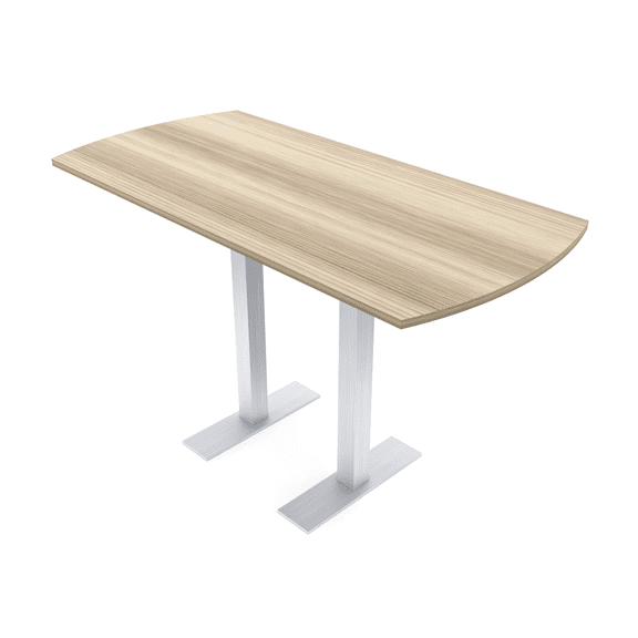 Arc Rectangle Bistro Height Meeting Table T-Shaped Metal Base 34x70 Bar Table