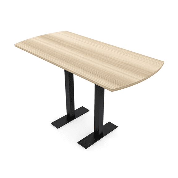Arc Rectangle Bistro Height Meeting Table T-Shaped Metal Base 34x70 Bar Table