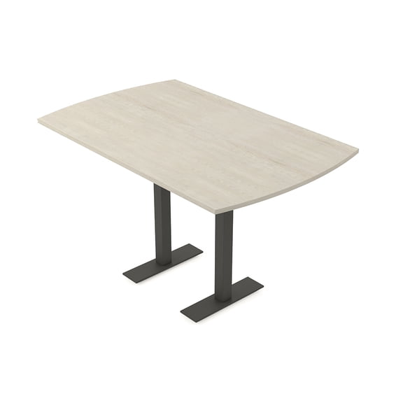 Arc Rectangle Bistro Height Meeting Table T-Shaped Metal Base 46x72 Bar Table