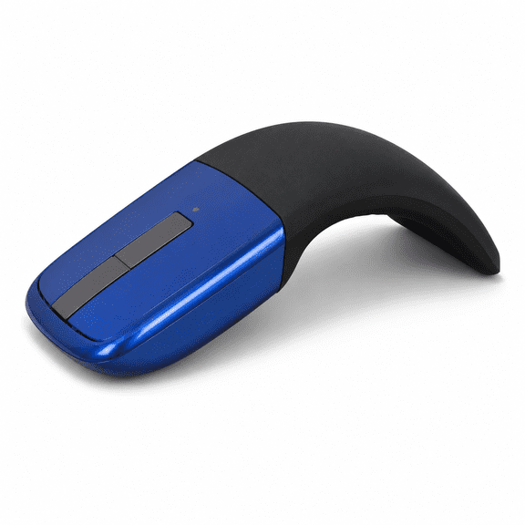 Arc Touch Travel Mouse Foldable Slim And Portable Mini Wirelessputer Folding Optical Mice For Laptop Notebook Tablet - Black & Blu