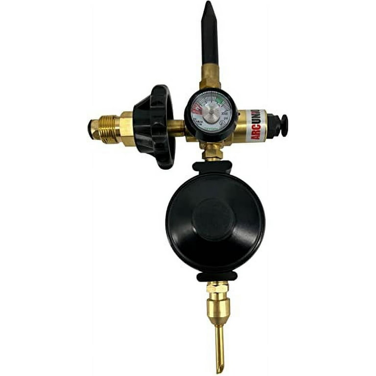 Arc Union High-Quality Brass and Rubber Fit Dual Mylar and Helium Latex  Balloon Filler Valve Tank Regulator