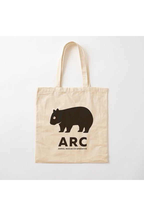 Arc Wombat Gear, Animal Rescue Co Operative Canvas Tote Bags, Reusable Shopping Bag