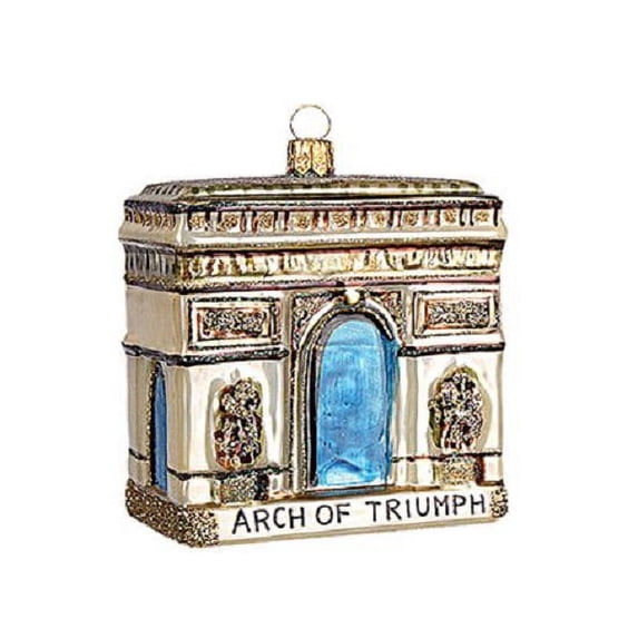 Arc de Triomphe Paris France Polish Glass Christmas Ornament Tree Decoration
