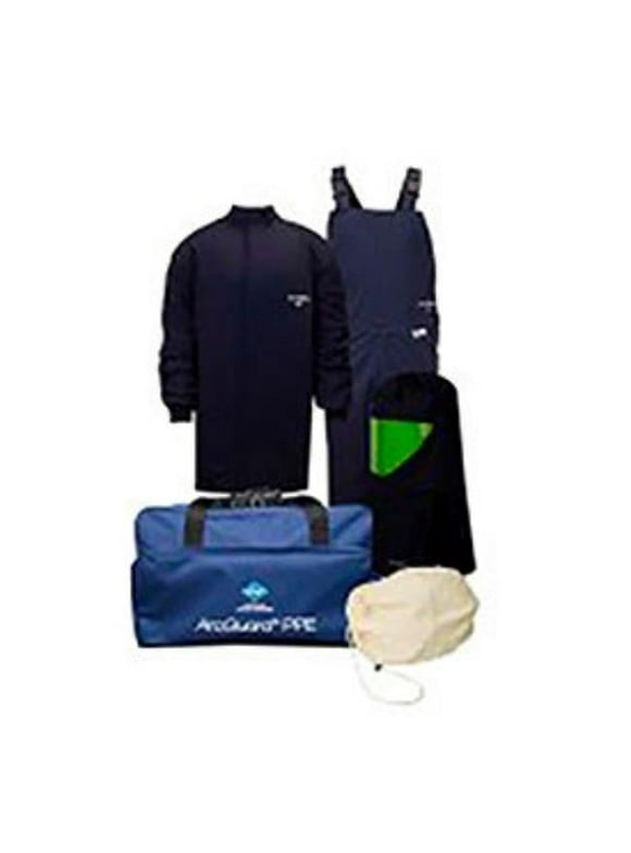 ArcGuard KIT4SC40NG 40 cal Compliance Arc Flash Kit Short Coat & Bib Overall without Gloves, Large