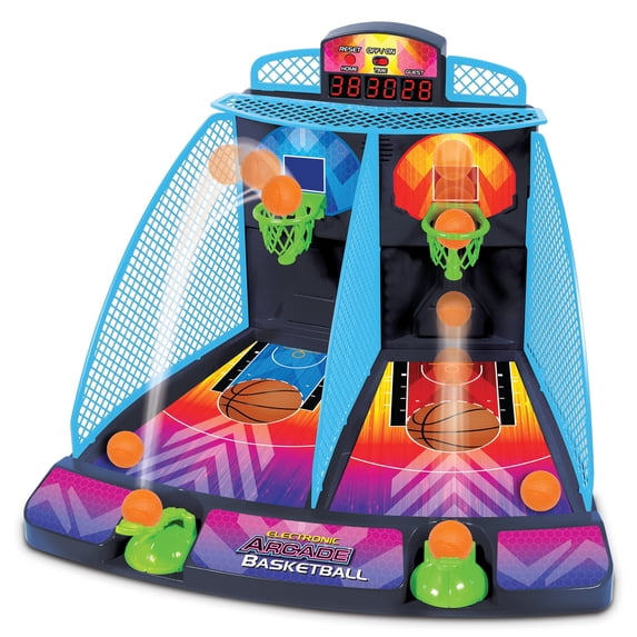 Ambassador Electronic Arcade Basketball Game with Automatic Scoreboard and Stadium Sound Effects