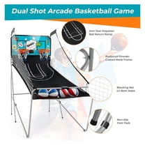 Arcade Basketball Game Indoor Foldable with 8 Game Modes, Arcade Sound, 4Balls and Inflation Pump, Electronic Basketball Games for All Ages Home