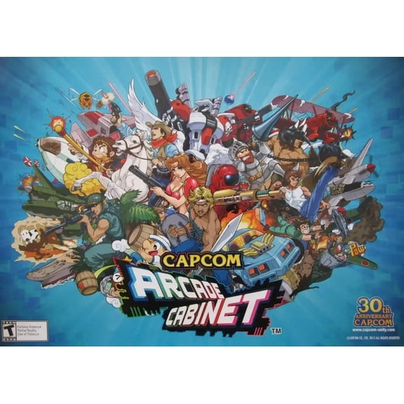 Arcade Cabinet Video Game 2013 Capcom 30th Anniversary 14x20 poster