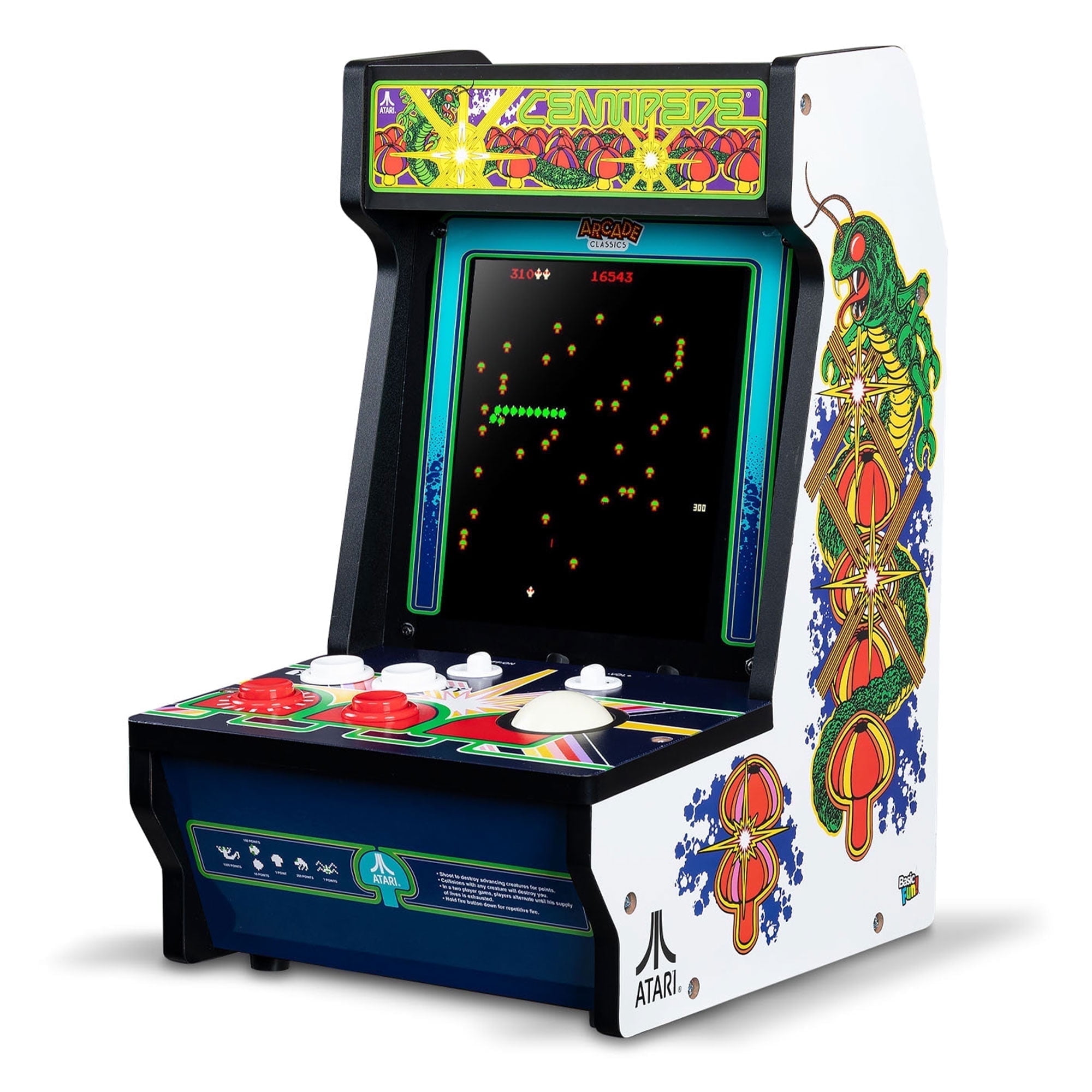 Arcade Classics Atari Centipede Counter Series Arcade Game with 8 Inch Screen