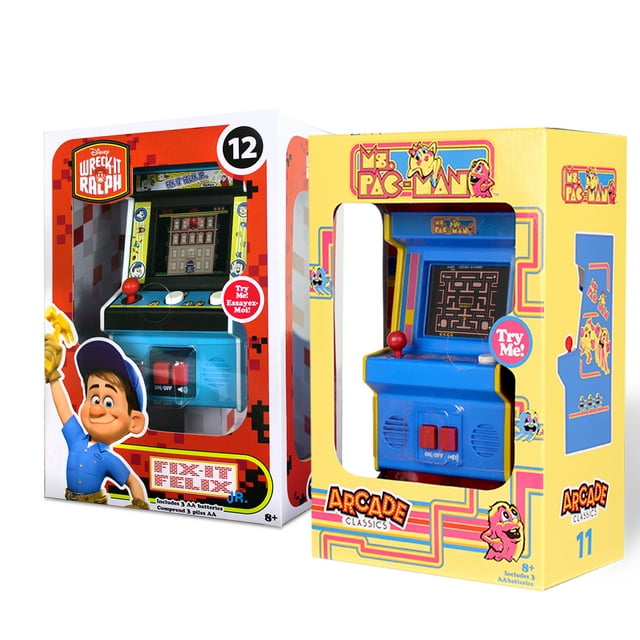 Arcade Classics Bundle Pack Ms Pac-Man Mini Arcade Game and Arcade Classics - Fix It Felix Mini Arcade Game