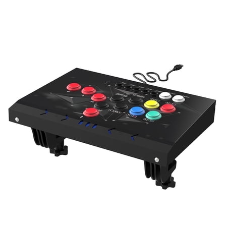 NBCP Hitbox-Style Arcade Fight Stick Controller with Turbo Function, Compatible with PS3, Nintendo Switch, Windows PC, Android TV Box, Raspberry Pi, NEOGEO Mini