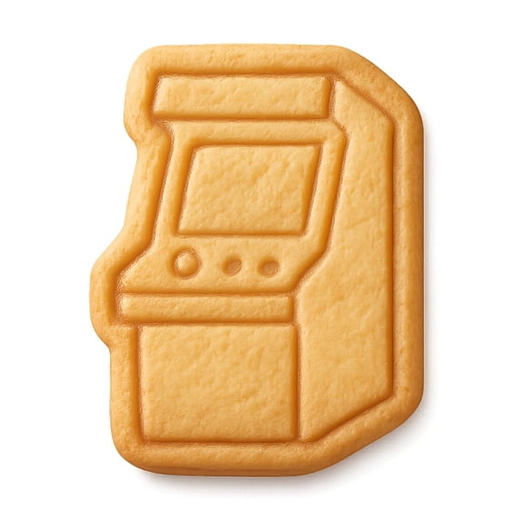 Arcade Game Fun Cookie Cutter & Stamp, Fondant & Clay - 4x3.1