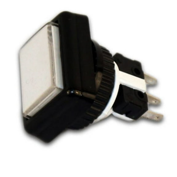 Arcade Game Illuminated Button rectangle for arcade and crane machines white Jamma Mame