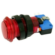 Arcade Game Illuminated Push button Red by RetroArcade.us