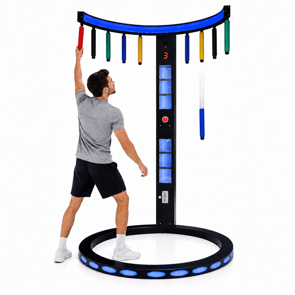 Catching Stick Arcade Game, With Gift-Transparent Display Window,Catching Stick Arcade Game for Party, Business and Game Room, Hand Eye Coordination Training Catching Stick Game Reflex Sticks