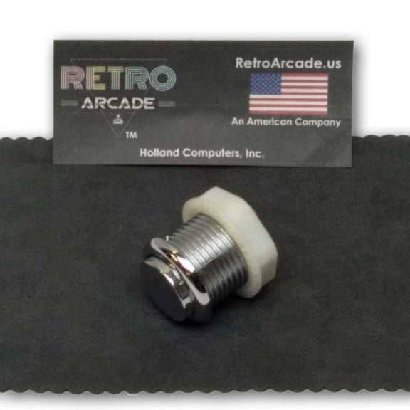 Arcade Game Silver Plated Round Push button (Silver) by RetroArcade.us