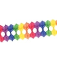 thumbnail image 1 of Beistle Club Pack of 12 Bright Rainbow Tissue Garland Party Decoration 12', 1 of 1