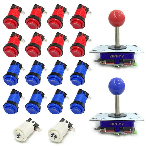 Arcade Happ Push Buttons Red Blue Mircoswitch Joystick Happ Zippy 5P Swtich Copy ZIPPY Stick Arcade Machine Diy Kit