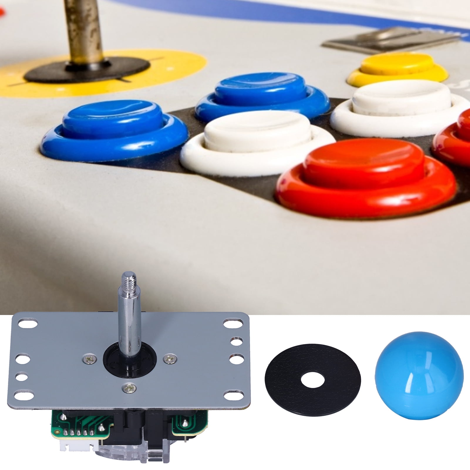 Arcade Joystick, Classic 5 Pin 8 Ways Arcade Joystick Replacement, Game Arcade DIY Kit, For PC